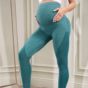 Бременни жени Спортни йога клинове Пролет Есен Premama Коремни панталони с висока талия Тесни фитнес тренировъчни панталони за бременни