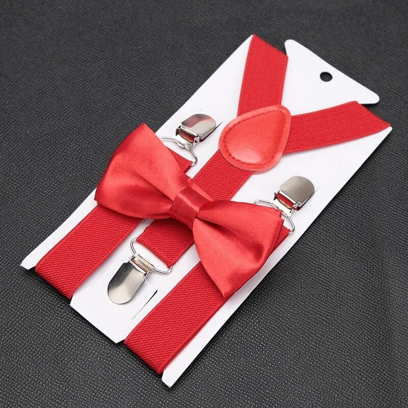 Lastele traksid Kikilipsu komplekt poisile tüdrukule Retro reguleeritavad traksid Lastele Beebi traksid Klambrid püksid Pulmalipsud Aksessuaarid