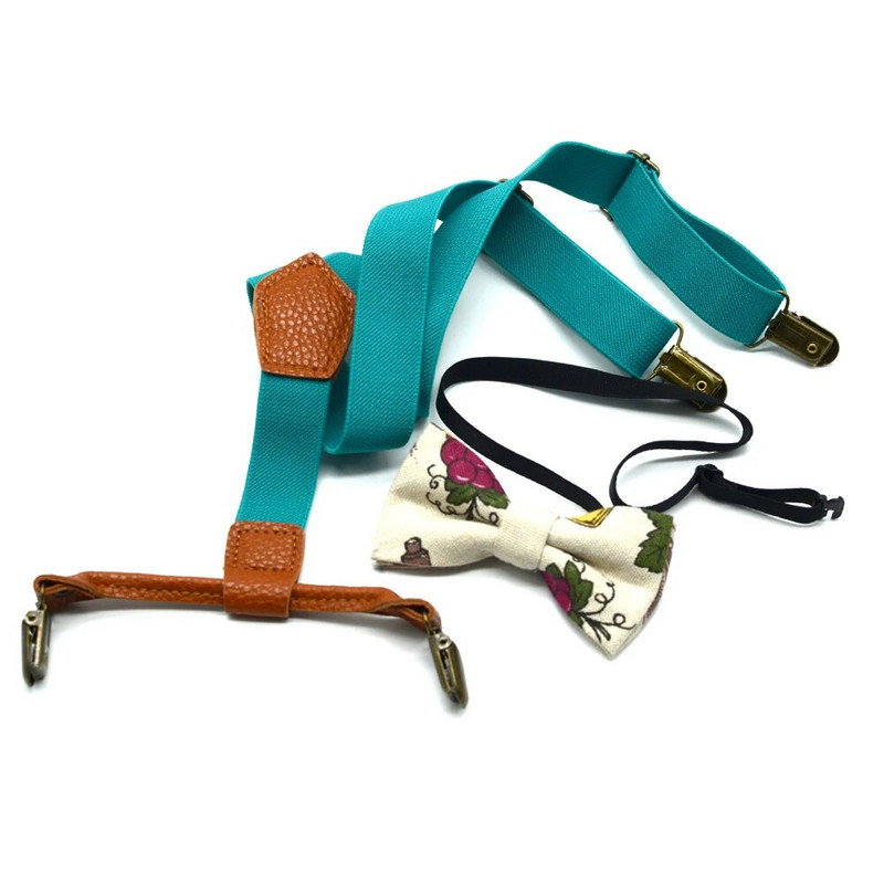 Dječji, dječji podesivi elastični tregeri Set leptir kravata za djecu Dječaci Djevojčice Vjenčanje Rođendanski kostimi Modni dodaci