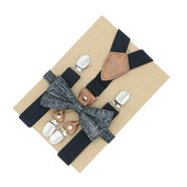 Accesorii pentru nunta pentru baieti, bretele, potrivire perfecta, model nobil, reglabil, set papion, tinute asortate