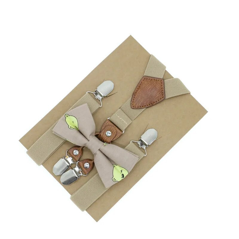 Accesorii pentru nunta pentru baieti, bretele, potrivire perfecta, model nobil, reglabil, set papion, tinute asortate