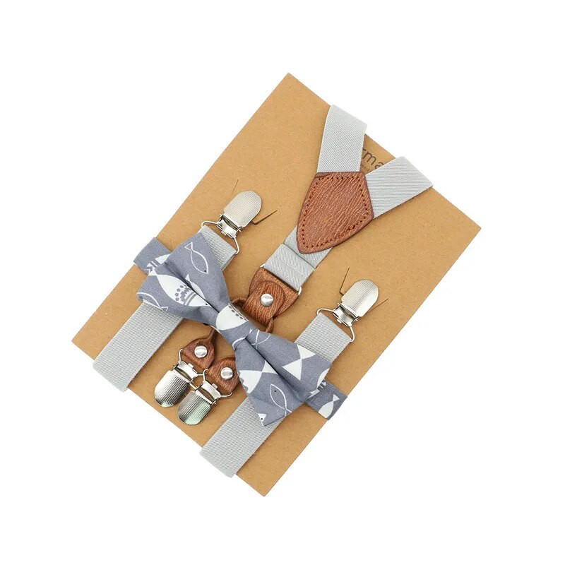 Accesorii pentru nunta pentru baieti, bretele, potrivire perfecta, model nobil, reglabil, set papion, tinute asortate