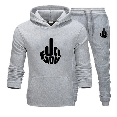 Jogging amuzant pentru bărbați, costum de trening cu glugă, pulover, pantaloni de trening, costum sport, mărime mare