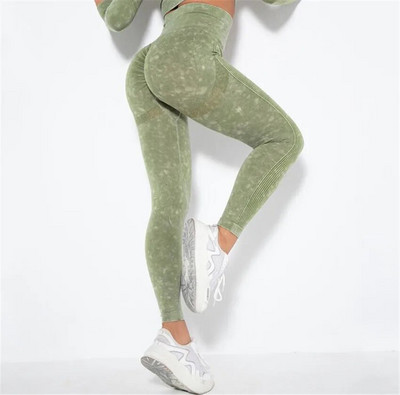 1/2 db Mosás Zökkenőmentes női jóga szett Sport Aktív Fitness Sportos nadrág edzőterem edzés Scrunch leggings guggolásmentes ruházat