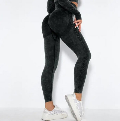 1/2 db Mosás Zökkenőmentes női jóga szett Sport Aktív Fitness Sportos nadrág edzőterem edzés Scrunch leggings guggolásmentes ruházat
