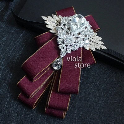 Elegant, superbă, cu panglică cu diamante, papion, costum de nuntă, uniformă, rochie de mire, fluture, accesoriu pentru banchet, cadou, roșu vin, bleumarin, roz