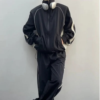Patchwork sportsko odijelo Muško proljeće jesen Ležerni kardigan Trenirke Preppy dvodijelni set Unisex Joggers Trenirke