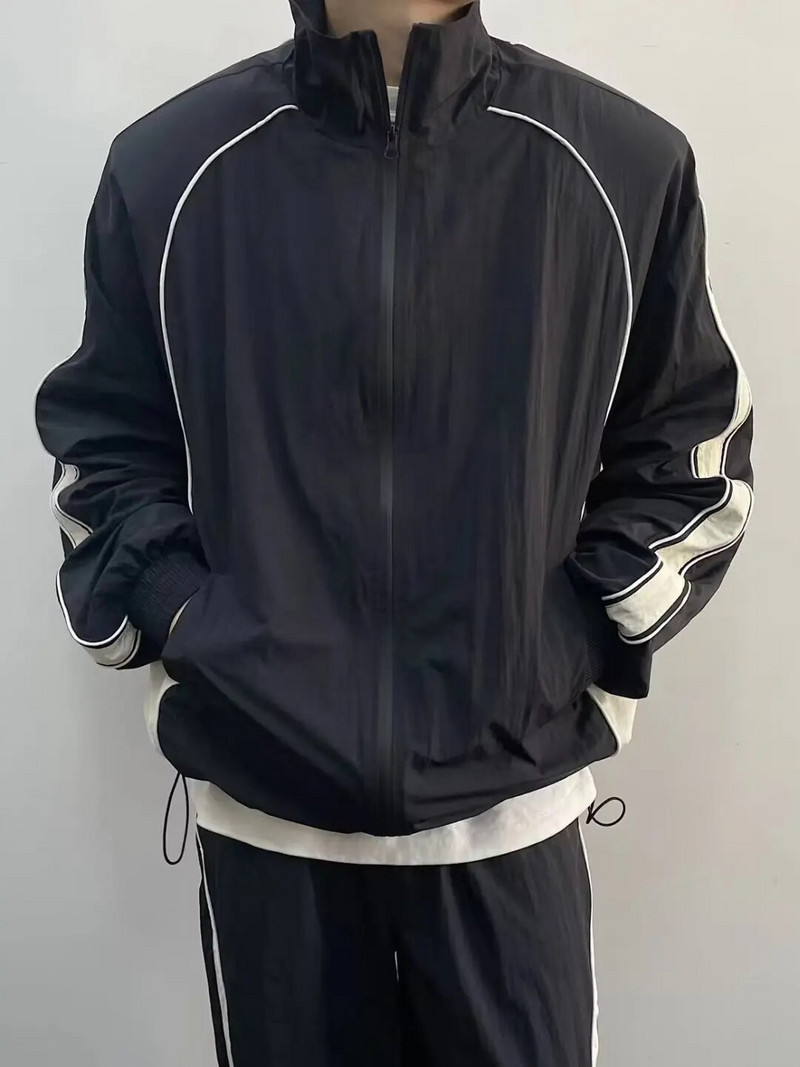 Patchwork sportsko odijelo Muško proljeće jesen Ležerni kardigan Trenirke Preppy dvodijelni set Unisex Joggers Trenirke