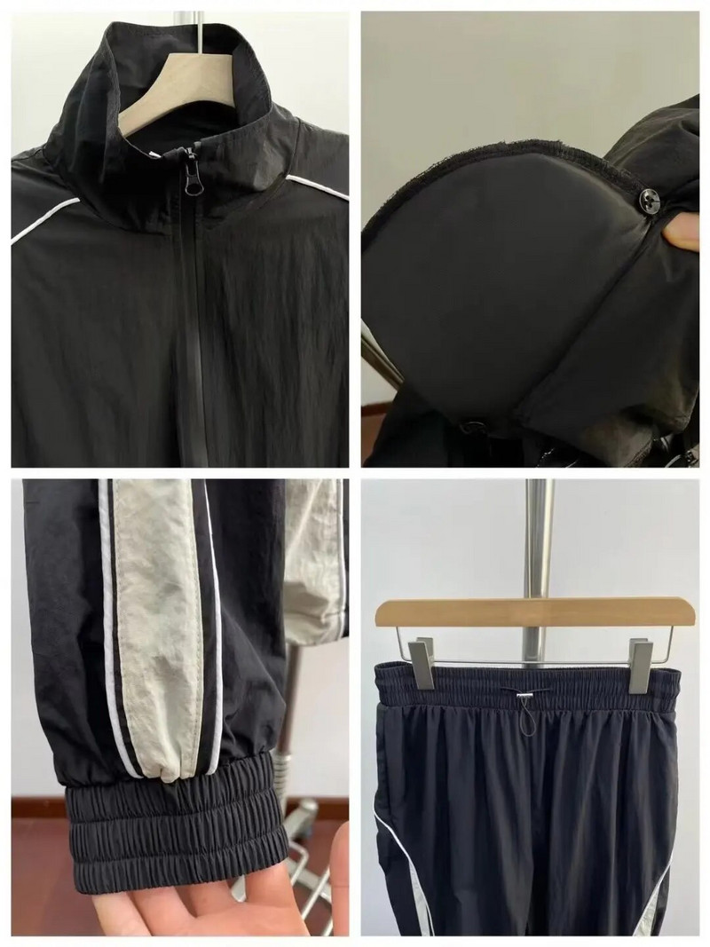 Patchwork sportsko odijelo Muško proljeće jesen Ležerni kardigan Trenirke Preppy dvodijelni set Unisex Joggers Trenirke
