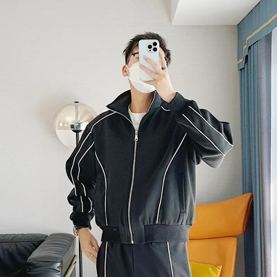 Meeste spordiülikond kevad-sügis vabaaja kardigan jakk Dressipüksid dressipüksid Uus Preppy kaheosaline komplekt Unisex Joggers dressid