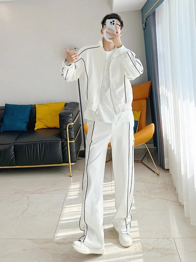 Muško sportsko odijelo Proljeće Jesen Ležeran kardigan Jakna Trenirka Novi elegantni dvodijelni set Unisex Joggers Trenirke