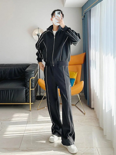 Muško sportsko odijelo Proljeće Jesen Ležeran kardigan Jakna Trenirka Novi elegantni dvodijelni set Unisex Joggers Trenirke