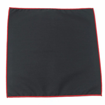 Мъжка памучна носна кърпа в слънчев стил, черен джобен квадрат, цветни ръбове, хавлиени кърпи, ежедневни 23*23 см