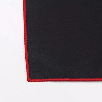 Мъжка памучна носна кърпа в слънчев стил, черен джобен квадрат, цветни ръбове, хавлиени кърпи, ежедневни 23*23 см
