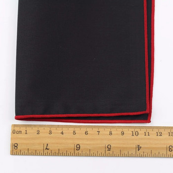 Ανδρικό μαντήλι βαμβακερό Sunny Style Μαύρο τετράγωνο πολύχρωμο Edge Hankies Πετσέτα Casual 23*23cm