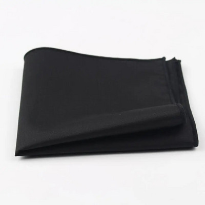 Batistă din bumbac în stil însorit pentru bărbați pătrat de buzunar negru, cu margini colorate, prosop Casual 23*23cm