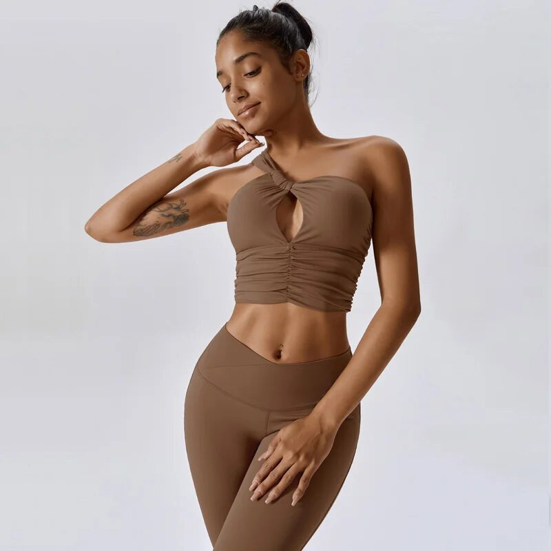 Costum de yoga sport din două piese Îmbrăcăminte sportivă Set de femei Haine de antrenament respirabile pentru femei Ținută de fitness Set de gimnastică Trening academic