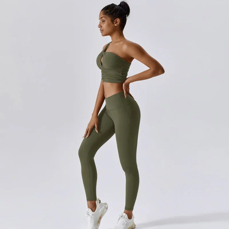 Costum de yoga sport din două piese Îmbrăcăminte sportivă Set de femei Haine de antrenament respirabile pentru femei Ținută de fitness Set de gimnastică Trening academic