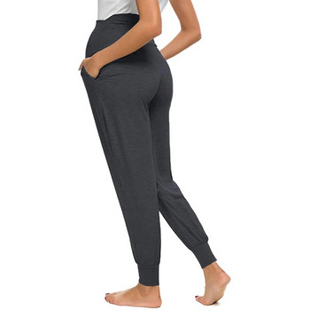 Панталони за бременни Бременни дамски дрехи Свободни ежедневни панталони Панталони Йога Джогер Тренировка Harlan Панталони Клинове за бременни Спортно облекло