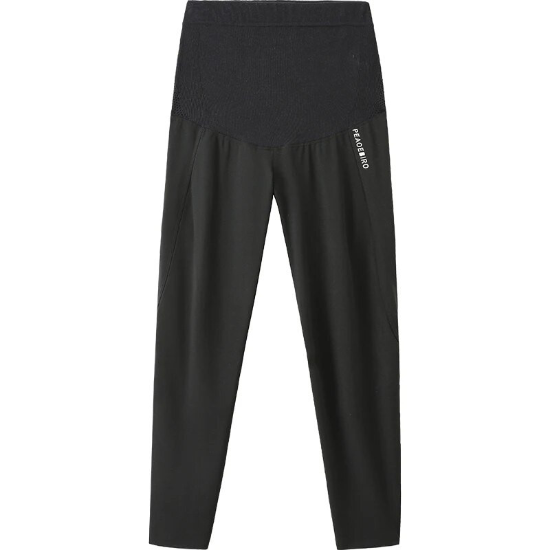 2024 tavaszi és őszi terhesség cápabőr leggings karcsú csípő, kívül nyomtatott betűk Nadrág magas derekú terhes női nadrág