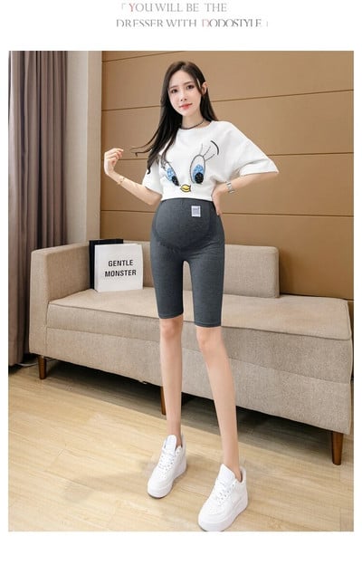 2022 m. vasaros nėščių moterų kelnės iki kelių