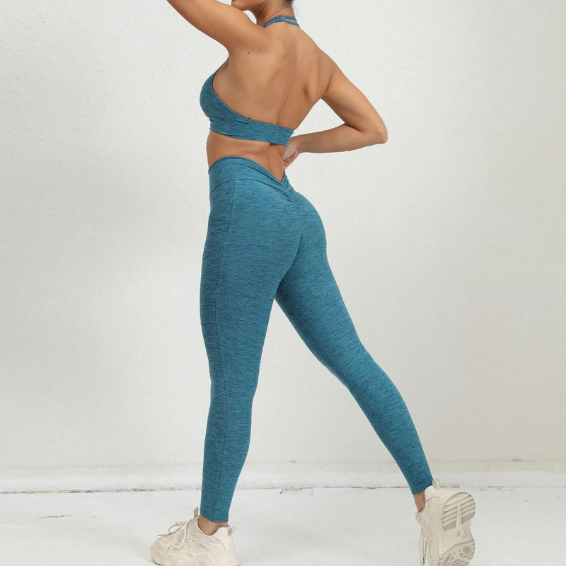 Set de gimnastica Femei Seturi de antrenament Push Up Imbracaminte sport dama XS tinuta sport pentru femeie Costum de yoga pentru fitness Imbracaminte sport Roz Violet Negru