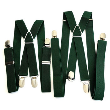 Чернозелени мъжки дамски тиранти Комплекти папийонка с висока еластична каишка Здрава 4 щипки Комплект вратовръзка с тиранти Възрастни, деца, момчета