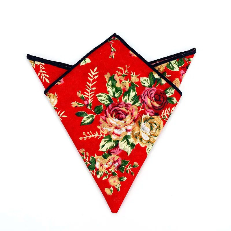 Costume pentru bărbați Batiste din in țesute cu imprimare florală pătrat de buzunar papuci pentru bărbați de afaceri casual buzunare pătrate prosop