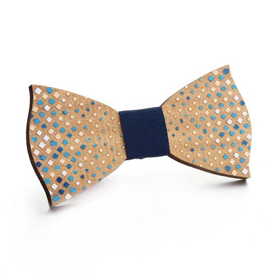 Papion unisex scobit din lemn de modă pentru bărbați, curea reglabilă, cravată retro, cămașă vintage, papion, cravată subțire