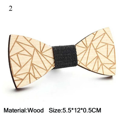 Papion unisex scobit din lemn de modă pentru bărbați, curea reglabilă, cravată retro, cămașă vintage, papion, cravată subțire