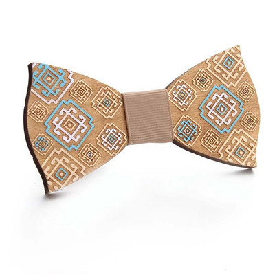 Papion unisex scobit din lemn de modă pentru bărbați, curea reglabilă, cravată retro, cămașă vintage, papion, cravată subțire