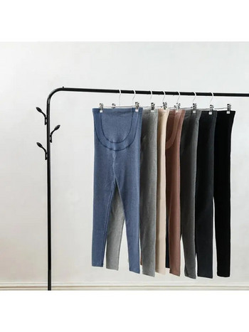 Модни клинове за бременни жени Пролет и есен Коремни регулируеми панталони с висока талия Тънки модни черни кафе