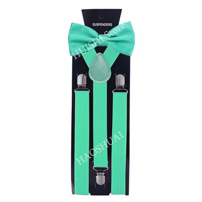 HUISHI Bretele pentru bărbați Set papion Blugi Poliester 43 Bretele pline colorate Y-back Papion reglabil pentru bărbați Bretele pentru bărbați