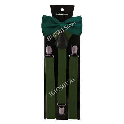 HUISHI Bretele pentru bărbați Set papion Blugi Poliester 43 Bretele pline colorate Y-back Papion reglabil pentru bărbați Bretele pentru bărbați