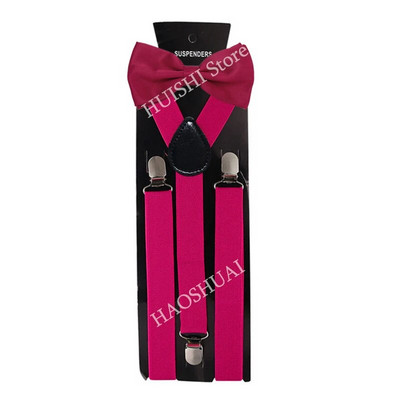 HUISHI Bretele pentru bărbați Set papion Blugi Poliester 43 Bretele pline colorate Y-back Papion reglabil pentru bărbați Bretele pentru bărbați