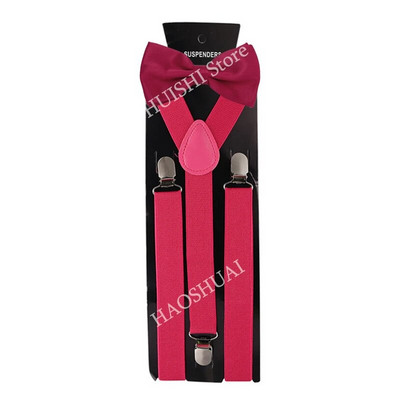 HUISHI Bretele pentru bărbați Set papion Blugi Poliester 43 Bretele pline colorate Y-back Papion reglabil pentru bărbați Bretele pentru bărbați