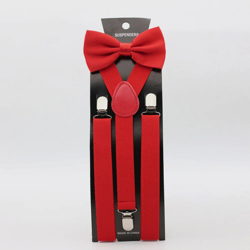HUISHI Bretele pentru bărbați Set papion Blugi Poliester 43 Bretele pline colorate Y-back Papion reglabil pentru bărbați Bretele pentru bărbați
