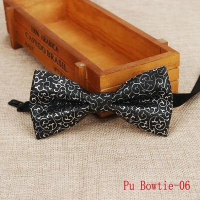 Nauja aukštos kokybės klasikinė PU rašto odinė peteliškė Butterfly Party Peteliškė Vyrui Geometrinė auksinė sidabrinė juoda vintažinis peteliškė