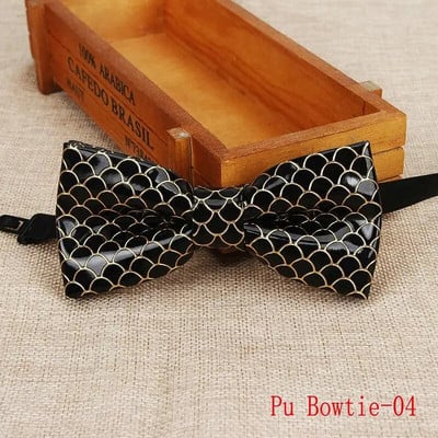 Nauja aukštos kokybės klasikinė PU rašto odinė peteliškė Butterfly Party Peteliškė Vyrui Geometrinė auksinė sidabrinė juoda vintažinis peteliškė