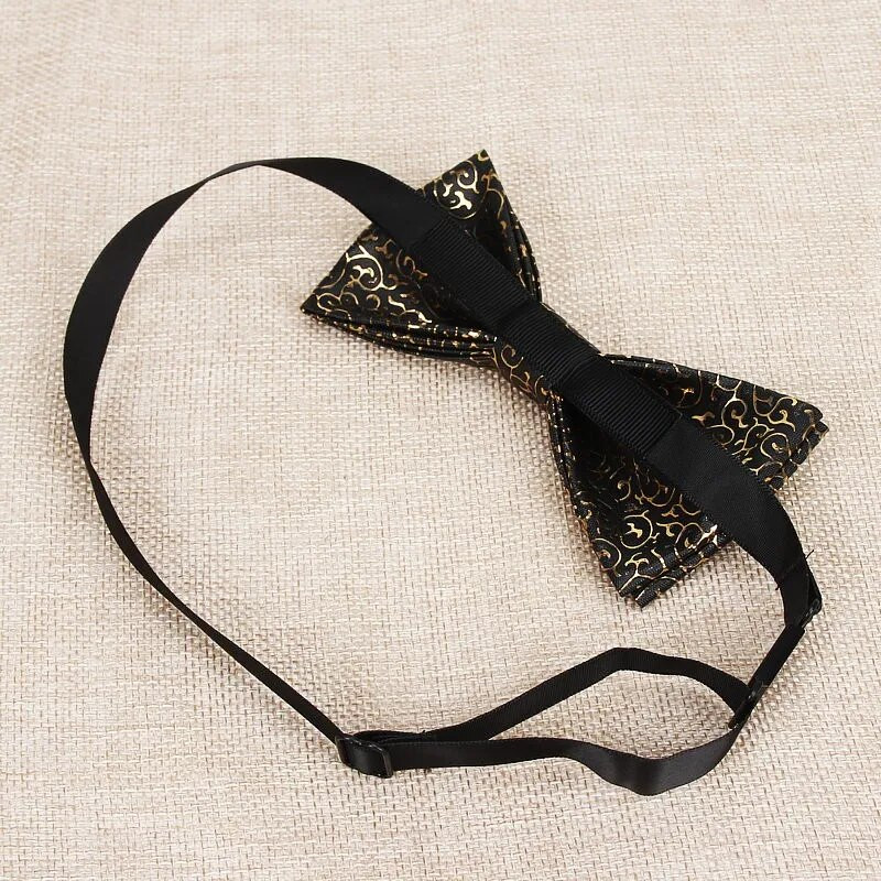 Nauja aukštos kokybės klasikinė PU rašto odinė peteliškė Butterfly Party Peteliškė Vyrui Geometrinė auksinė sidabrinė juoda vintažinis peteliškė