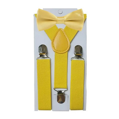 Peteliškės vaikiškų kelnių peteliškės komplektas, atitinkantis smokingo kostiumą berniukui mergaitei, reguliuojamas Y formos nugaros petnešomis, reguliuojamas peteliškės vestuvėms