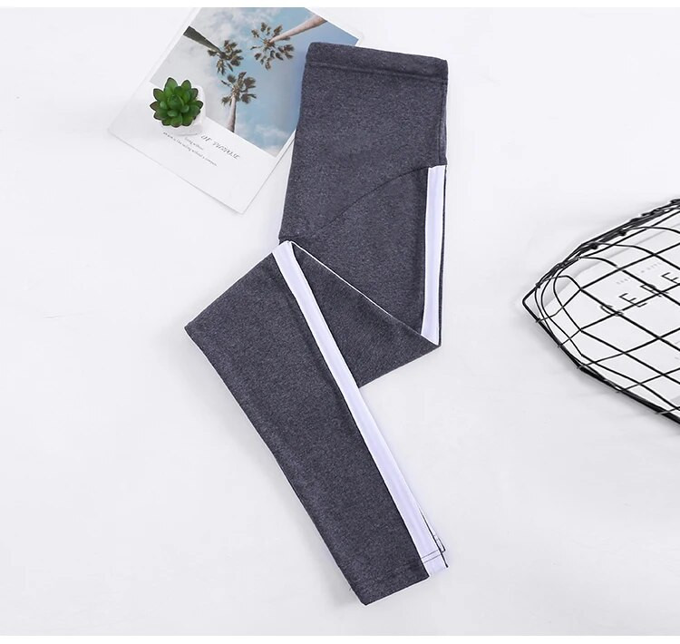 IŠPARDAVIMAS Medvilninės nėščiųjų pieštukų kelnės pavasario rudeninis tankus aukštu juosmeniu kūdikių priežiūros atramos antblauzdžiai nėščiosioms Kasdieninis nėštumas