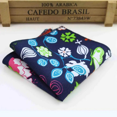 Batista cu flori Esarfe din in vintage Paisley Hankies Batiste de buzunar pentru bărbați 22*22cm