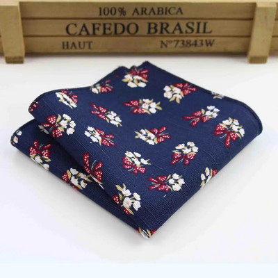 Batista cu flori Esarfe din in vintage Paisley Hankies Batiste de buzunar pentru bărbați 22*22cm