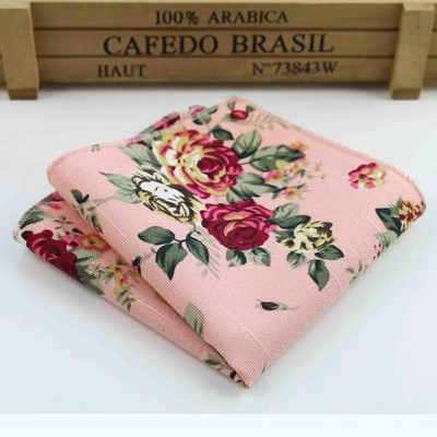 Batista cu flori Esarfe din in vintage Paisley Hankies Batiste de buzunar pentru bărbați 22*22cm