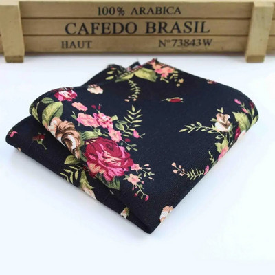 Batista cu flori Esarfe din in vintage Paisley Hankies Batiste de buzunar pentru bărbați 22*22cm