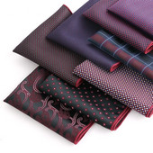 Dot Bărbați Buzunar Patrat Jacquard Tesut Design Moda Roșu Negru Culoare Batistă de înaltă calitate Bărbați Femei Rochie de mireasă Costum Cadou