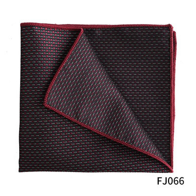 Dot Bărbați Buzunar Patrat Jacquard Tesut Design Moda Roșu Negru Culoare Batistă de înaltă calitate Bărbați Femei Rochie de mireasă Costum Cadou