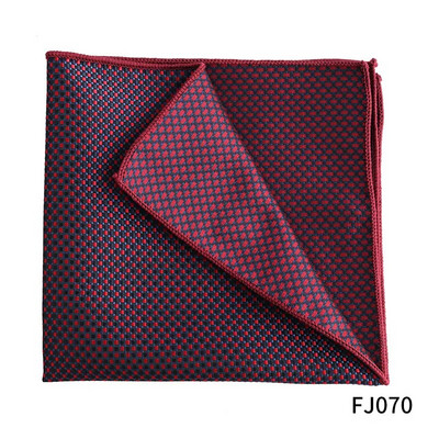 Dot Bărbați Buzunar Patrat Jacquard Tesut Design Moda Roșu Negru Culoare Batistă de înaltă calitate Bărbați Femei Rochie de mireasă Costum Cadou