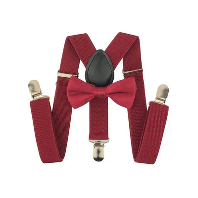 Yienws Băieți Fete Bretele Papion pentru Bebeluși Copii Pantaloni Papion Bretele pentru Copii Roz Roșu Negru Szelki Bretels YiA050